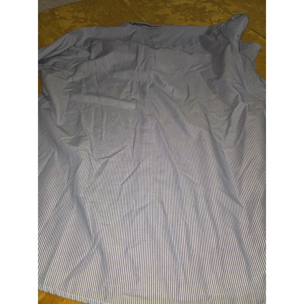 Red Kap Mens XL Long Sleeve Striped Work Shirt Blue White Button Down SL10WB - Picture 9 of 10